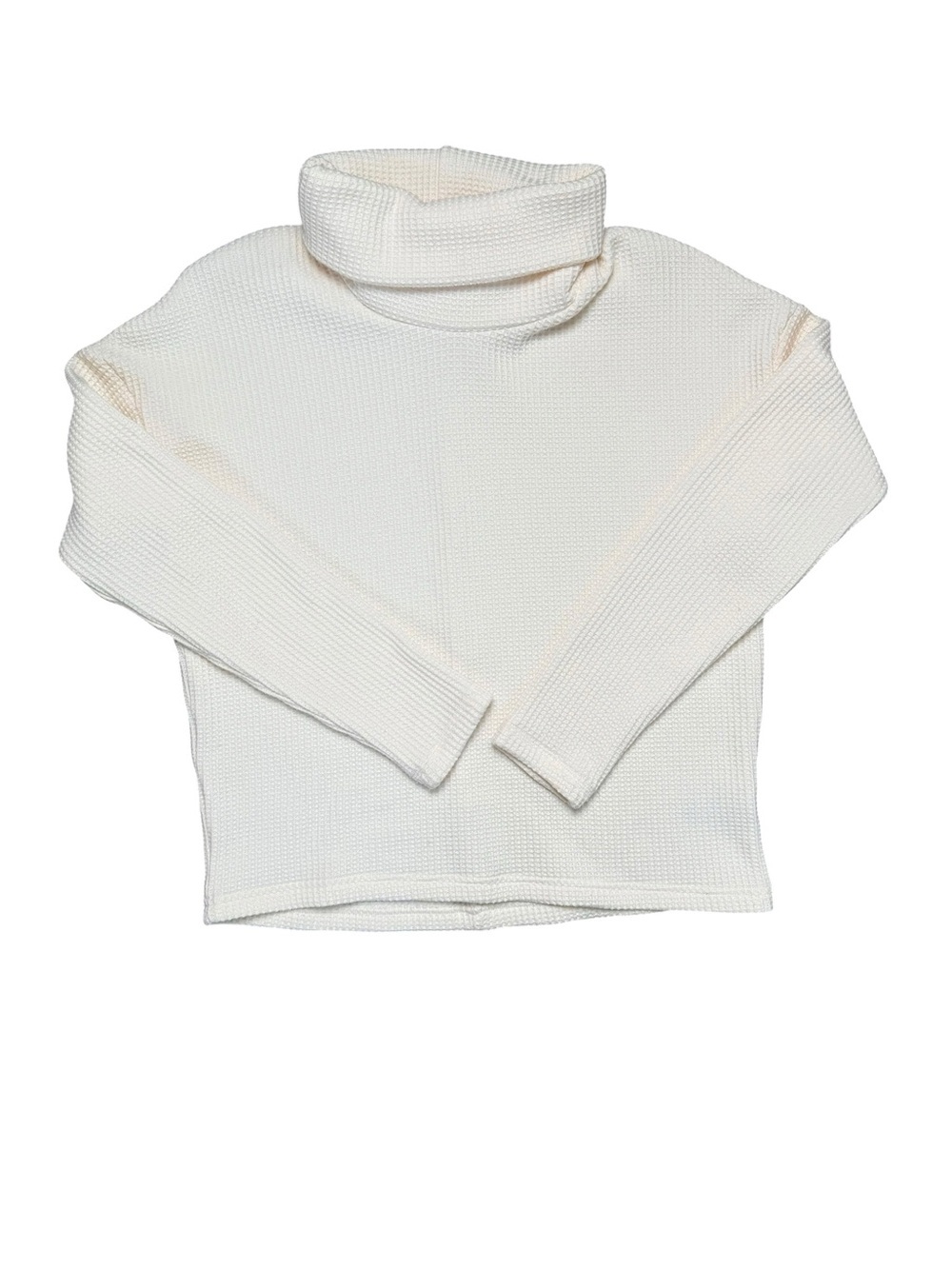 Columbia Omni-Heat Ivory Waffle Knit Turtleneck Thermal Top M - Picture 2 of 13